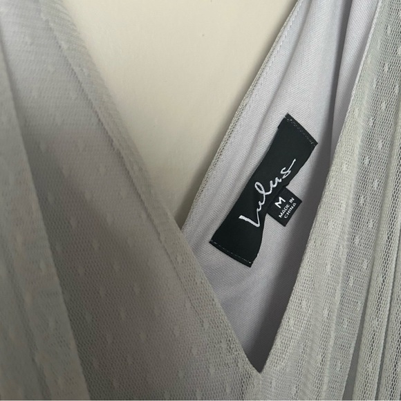 Lulu's Pale Gray V-Neck Sleeveless Maxi Dress - Picture 3 of 3